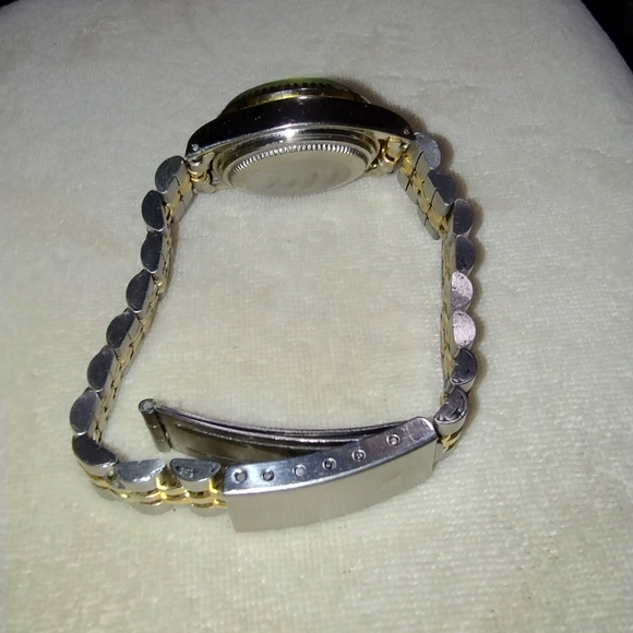 Women's 2-Tone Band, Red Bezel, Rolex Watch - Picture 4 of 4